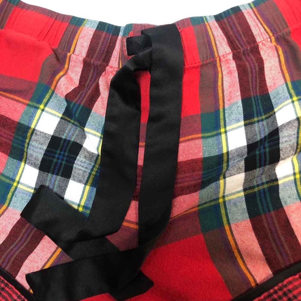 Victoria's Secret Sleep Pajama Shorts Women's Small Plaid Red Lounge - Picture 2 of 5